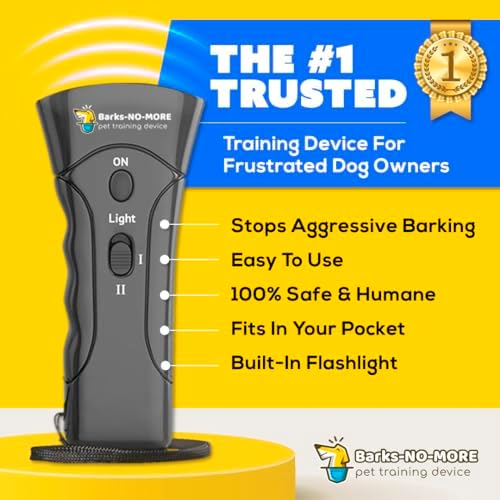 Barks No More Dog Training Device & Bark Deterrent - Stop Barking Without Hurting Your Pet - Just Point & Press!