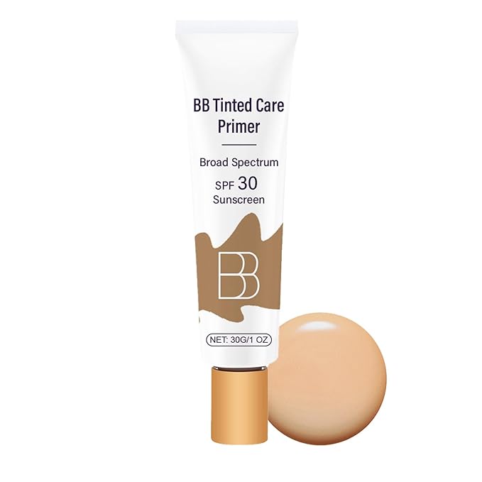 BB Blur Cream Tinted Moisturizer With Spf, Tinted Care Primer Liquid Foundation Cream (03# Wheat)