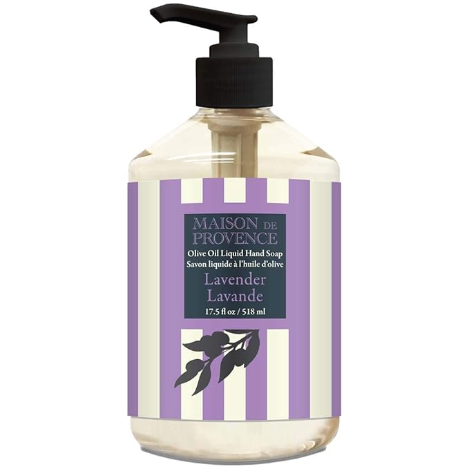 Olivia Care Liquid Hand Soap | Infused with Olive Oil | All Natural & Germ-Fighting | Moisturizing Hand Wash for Kitchen & Bathroom | Gentle, Mild & Naturally Scented (18.5 OZ) – LAVENDER