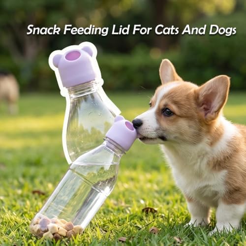 3 Pack Dog Cat Treat Dispenser Caps for Standard Soda & Water Bottles