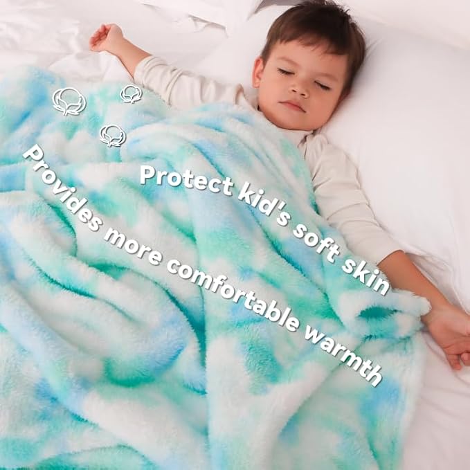 Fleece Blanket Green Throw Blanket - 300GSM Throw Blanket for Couch Soft Fuzzy Plush Cozy Blankets, Spring Home Decor