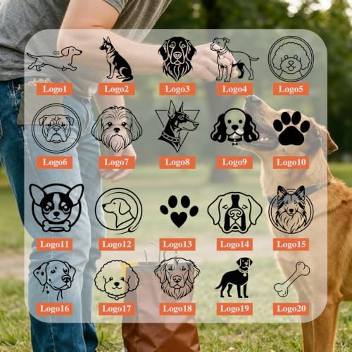 Custom Dog Treat Pouch with Image Logo Name,Portable Puppy Dog Training Treat Bag,Self-Closing Pet Feed Snack Reward,Hand Free Dog Walking Bag with Carabiner (Yellow)