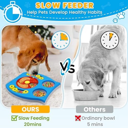 Zonansan Interactive Dog Puzzle Toy, Treat Dispensing Slow Feeder for Dogs