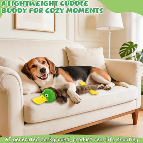 2 Pack No Stuffing Platypus Mallard Duck Dog Toys
