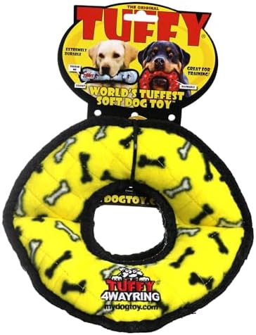 TUFFY® 2 Pack Ultimate 4Way Ring Ultra Durable Plush Dog Toys