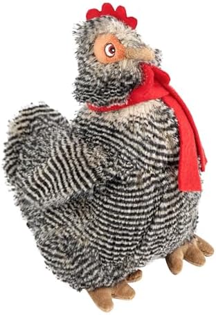 Fuzzl Plush Super Soft Cheeky Chicken Dog Toy & Comforter – Cuddly Plush with Squeaker, Gentle Dog Toy for Puppies & Small to Medium Dogs