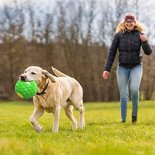 Dog Puzzle Toy – Durable Squeaky Chew Toy for Medium & Large Dogs, Treat Dispenser for Slow Feeding & Interactive Play (Green)