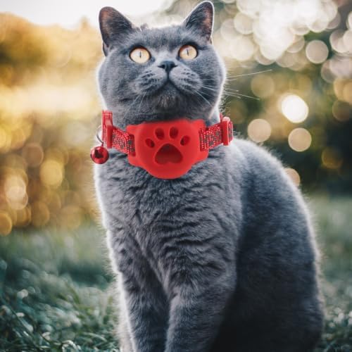 3pcs Reflective Kitten Collar Tracker Band Cat Locator Holder
