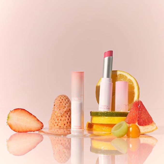 rom&nd GLASTING MELTING BALM 08 CORALIA - Hydrating Lip Gloss Balm for Juicy, Plump, & Vivid Coral Shine