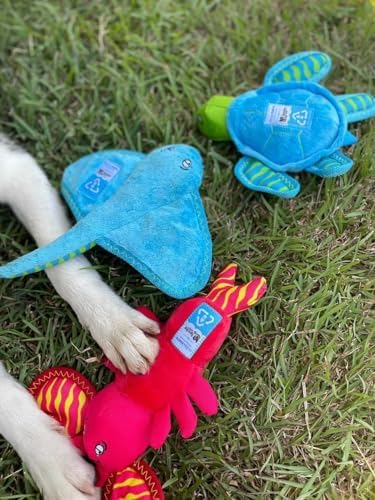 Spunky Pup Clean Earth Plush Stingray | Made from 100% Recycled Water Bottles | Small