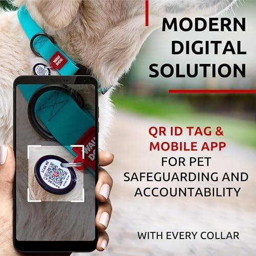 WAUDOG Waterproof Dog Collar Airtag Holder QR Tag Small Medium Large Dogs