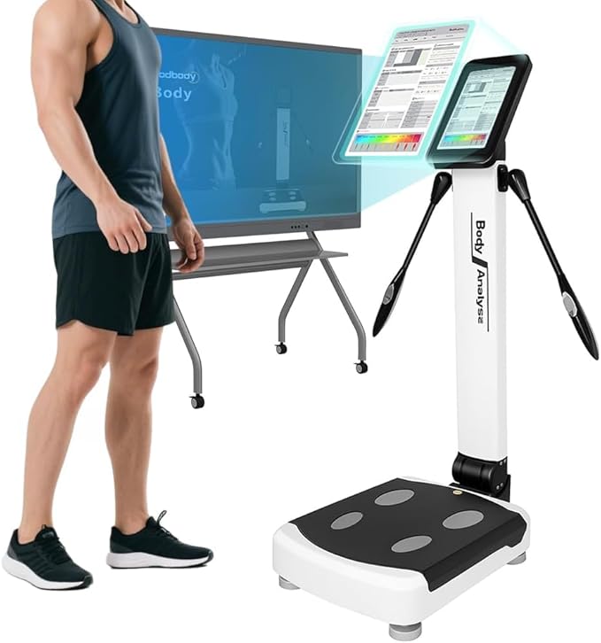 US in Stock LABFENG Body Fat Analyzer, 32 Body Composition Metrics, 10-inch High-Definition Screen Body Composition Scale, Body Fat Measurement Device for Homes, Gyms, US Units