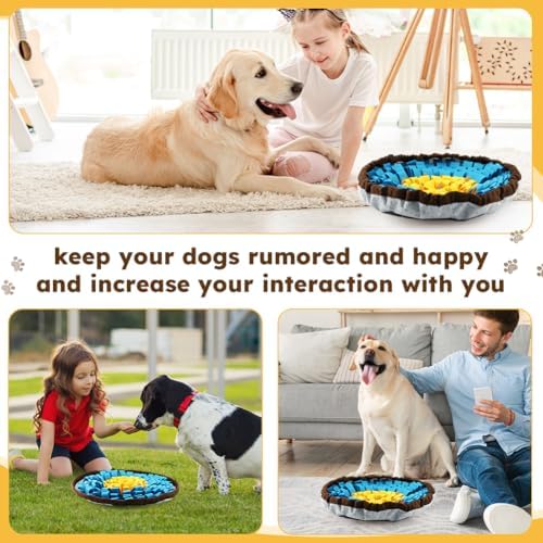 Snuffle Mat for Dogs & Cats, Adjustable Puzzle Toy Slow Feeder
