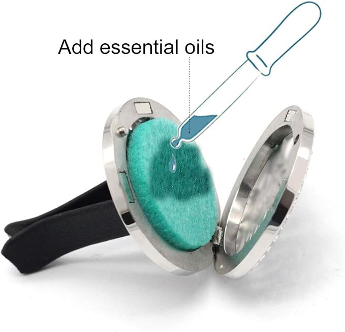 200 Pieces Car Diffuser Aromatherapy Diffuser Necklace Replacement Pads Replacement Felt Pads Essential Oil Diffuser Locket Necklace Refill Pads 17.5mm Diameter Multi-Color