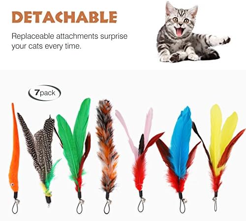 Pawaboo Interactive Cat Toys for Indoor Cats, Cat Wand Toys