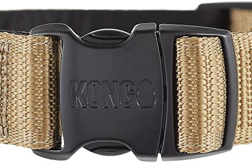 KONG Max HD Ultra Durable Neoprene Padded Dog Collar (XL, Tan)