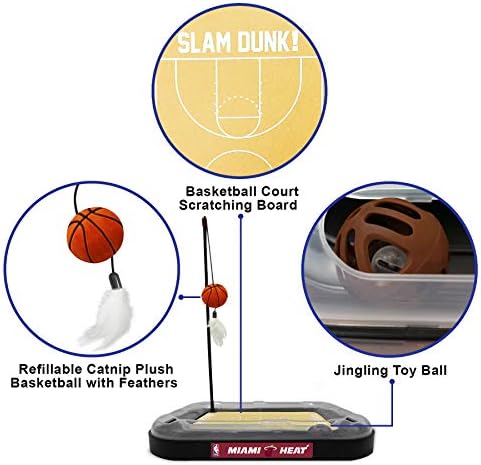 Pets First Miami Heat Basketball Cat Scratcher Toy