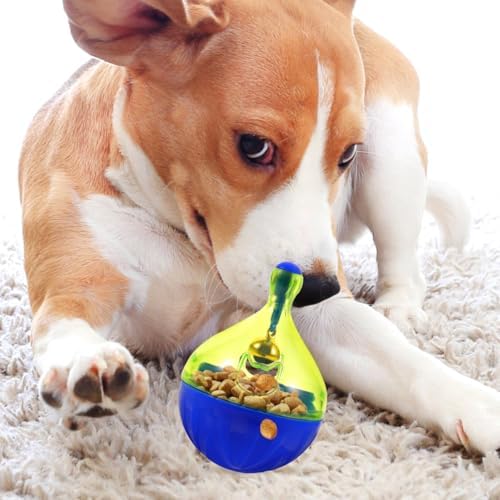 POPETPOP Cat Treat Dispenser Toy for Indoor Cats Interactive Tumbler Design Snack Toy for Dogs Lightweight Easy to Use Engaging Playtime