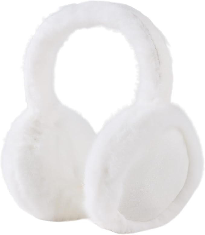 Zsedrut Winter Women Earmuff Foldable Ear Warmer Fluffy Ear Cover Warm Outdoor