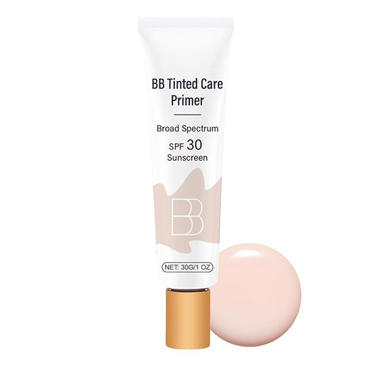 BB Blur Cream Tinted Moisturizer With Spf, Tinted Care Primer Liquid Foundation Cream (01# Ivory)