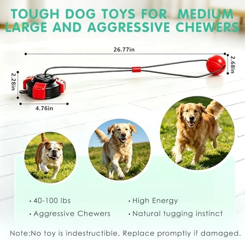Fuufome Suction Cup Dog Toys for Medium Large Aggressive Chewers