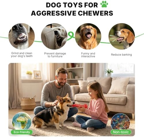 Dog Toys for Aggressive Chewers, Dog Chew Toys, Dog Bone Toys for Small Doy