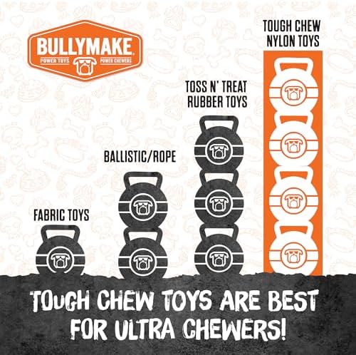 BULLYMAKE Tough Chew Controller Dog Toy, Durable Nylon, Aggressive Chewers