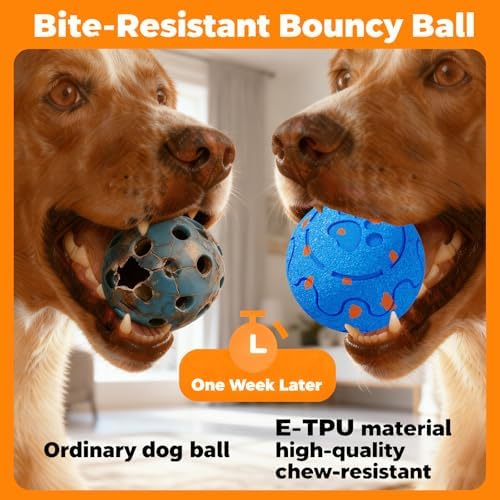 Interactive Dog Ball Toy, Automatic Moving & Rolling Dog Toy Motion Activated Smart Dog Toy Ball for M/L Dogs, USB Rechargeable, E-TPU Pet Toy for Indoor & Outdoor Dogs