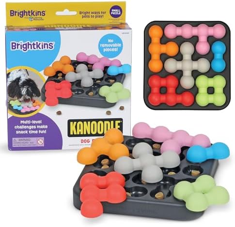 Brightkins Kanoodle Dog Edition Small - Dog Toys for Small Dogs, Interactive Puppy Toys, Food Puzzle for Dogs, Cat Puzzle Toy Feeder, Stimulating Pet Puzzles, Mental Enrichment Puppy Games