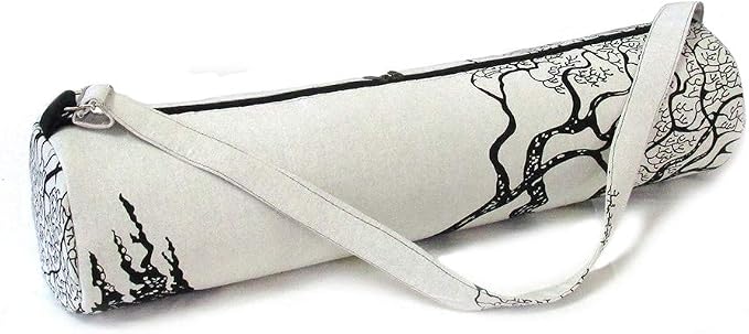 INDIAN CRAFT CASTLE ICC Yoga Mat Bag Carrier Full-Zip Exercise Yoga Mat Carry Bag for Women Men with Multi-Functional Storage Pockets and Adjustable Shoulder Strap 26X6 Inches