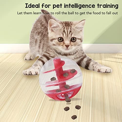 Cat Treat Dispenser Toy, 2 x 2in Treat Ball for Cats Puzzle Feeder, Adjustable Portions Cat Treat Toys Interactive, Cats Small Balls for Indoor Kitten Training