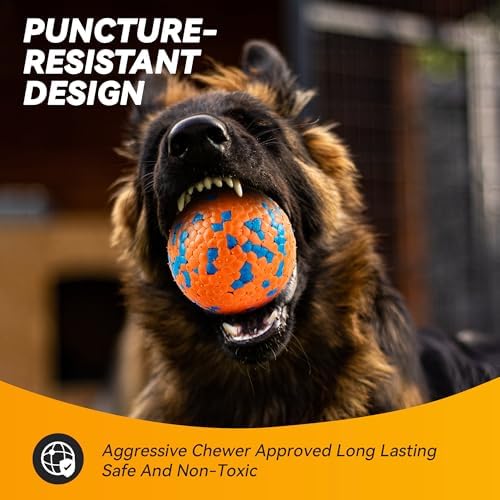 FUSOTO 2Pcs Dog Balls, Tennis Balls for Dog, Orange
