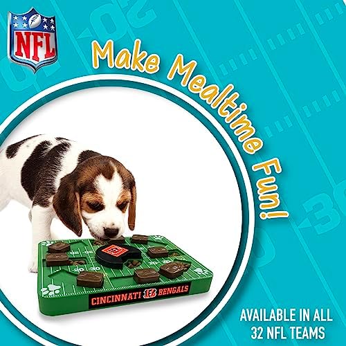 Pets First NFL Cincinnati Bengals Puzzle Toy, Puzzle Treat Dog Toy, Interactive Dog Treat Toy, Dog Puzzle