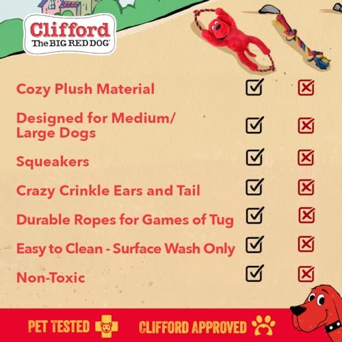 Dog Toys – Tug of War Rope Toy for Dogs, Plush Bone, Durable Rubber Chew Toy for Training, Fetch, Pull, and Play for Large & Small Dogs, Canine Tug Toys. (Rope Plush)