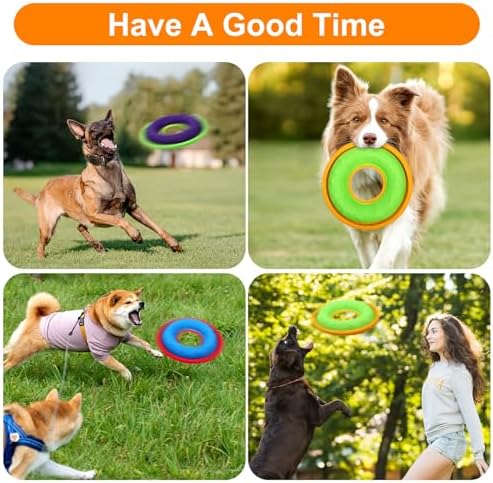 3 Pcs Pet Flying Discs - 9.05 Inch, Interactive Flyer Toys, Feedable Lightweight Catch and Fetch Toys for Small Medium Large Dogs, Floats in Water & Safe on Teeth