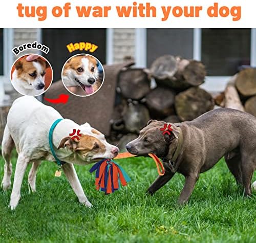 wodoca Interactive Dog Toys, Dog Rope Toys for Aggressive Chewers -Tough Rope Tug of War Dog Toys, Dog Tug Toy for Boredom for Small Medium Puppy Interacting Games (Orange)