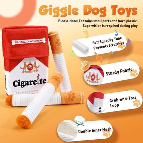 KEZKALS Funny Dog Toys for Small Medium Dogs, 3 Pack Squeaky Dog Toy