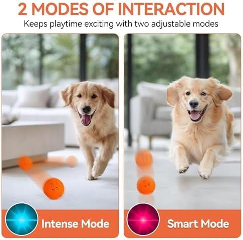 ALL FOR PAWS Interactive Dog Toy, Smart Dog Ball for Medium and Large Dogs, Automatic Moving, Bouncing and Rotating Ball Toy, ETPU Material, Motion-Activated and USB Rechargeable
