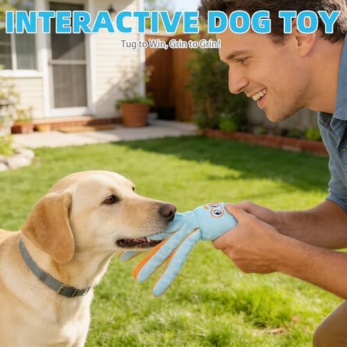 KOOLTAIL Squeaky Floating Dog Toys, 2 Pack Dog Pool Toys for Water Fetch and Training, Interactive Summer Outdoor Essentials Durable Pet Chew Toy for Small Medium Large Dogs, Cute Octopus & Squid