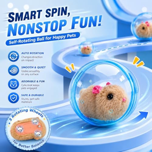 Self-Rolling Interactive Cat Ball, 360° Rotating Automatic Pet Toy