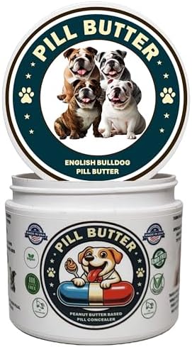 Peanut Butter Dog Pill Wrap - English Bulldog Label