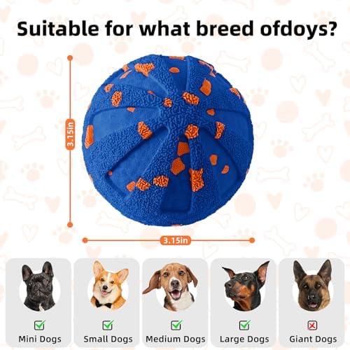 Interactive Dog Toys Balls, Dog Toys for Aggressive Chewers, Dog Chew Toys, Dog Enrichment Toys, Automatic Moving, Bouncing, Rotating, Rechargeable, Medium, Small Dogs Toys, Dog Toys to Keep Busy
