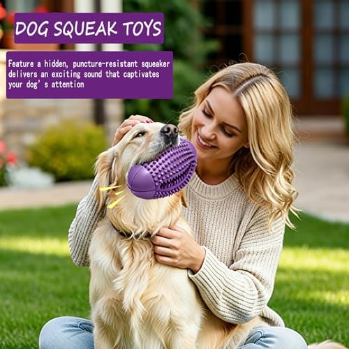Natural Rubber Squeaky Dog Chew Toy for Aggressive Chewers