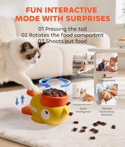 2-in-1 Interactive Dog Puzzle Toy, Dog Interactive Treat Dispenser Toy, Dogs Food Treat Feeding Dispenser for Healthy Eating for Small & Medium (Yellow)