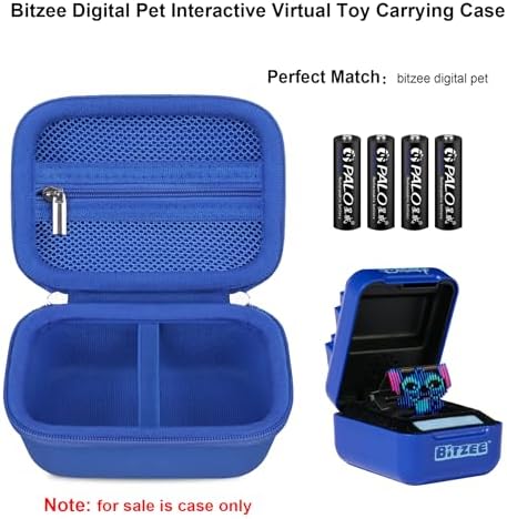 Elonbo Carrying Case for Bitzee Disney/Bitzee Magicals/Bitzee Interactive Toy Digital Pet, Bitzee Digital Virtual Toy Hard Travel Bag, Electronic Pets Toys Storage Cover Holder, Dark Blue