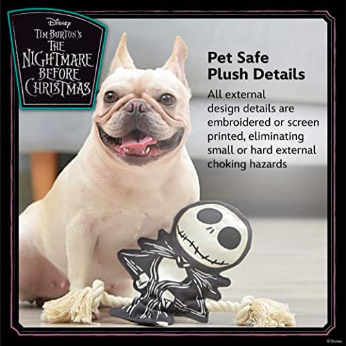 Disney Nightmare Before Christmas Jack Skellington Flattie Dog Toy, 10 Inch