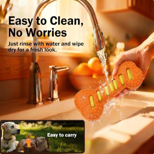 Interactive Dog Chew Toy, TPR Sound Toy for Training（Orange）