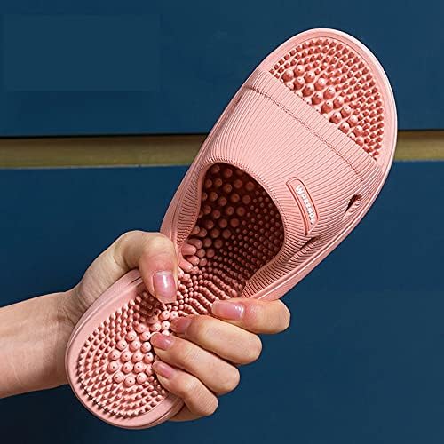 Acupressure Massage Slippers for Plantar Fasciitis for Women Acupuncture Slippers Arthritis Neuropathy Pain Relief Non-Slip Massage Sandals Womens Stress Relief Gifts for Bath (US Women 5.5-6, Pink)