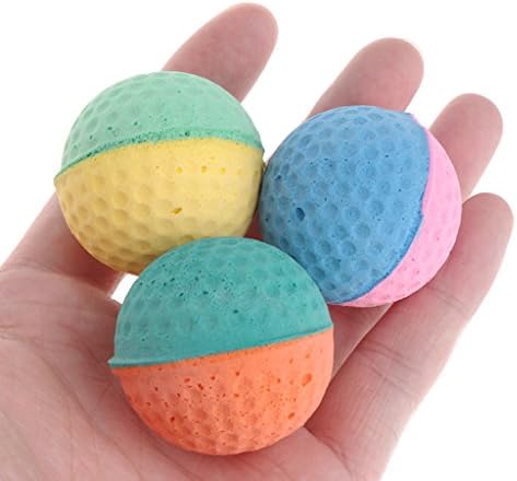 HAPIPET Tanqifo Foam/Sponge/Latex Ball Cat Toy - Best Interactive Dog & Cat Toys - 10 Pcs
