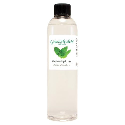 GreenHealth Melissa Hydrosol (Floral Water) - 8 fl oz Plastic Jug w/Cap - 100% Pure (NOT Oil)